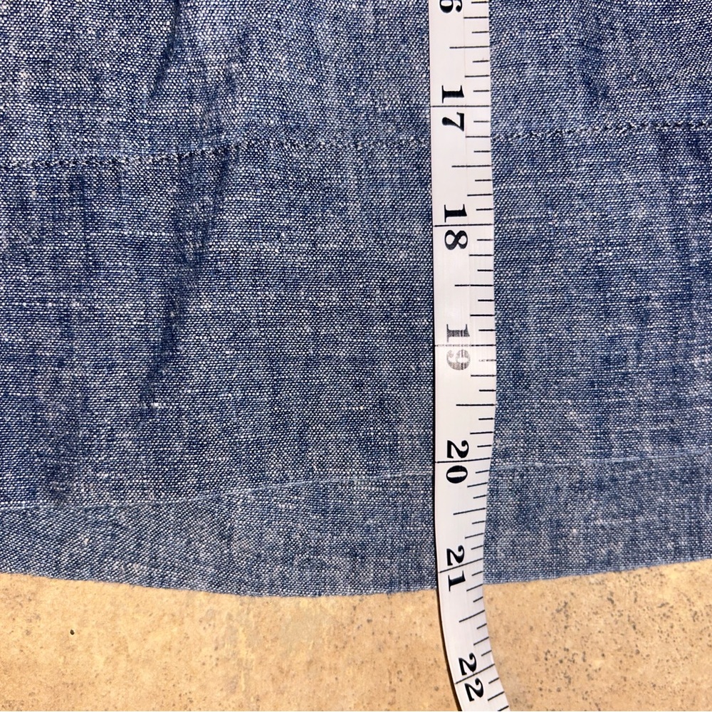 Eileen Fisher A-Line Blue Hemp Organic Cotton Skirt - Picture 9 of 9